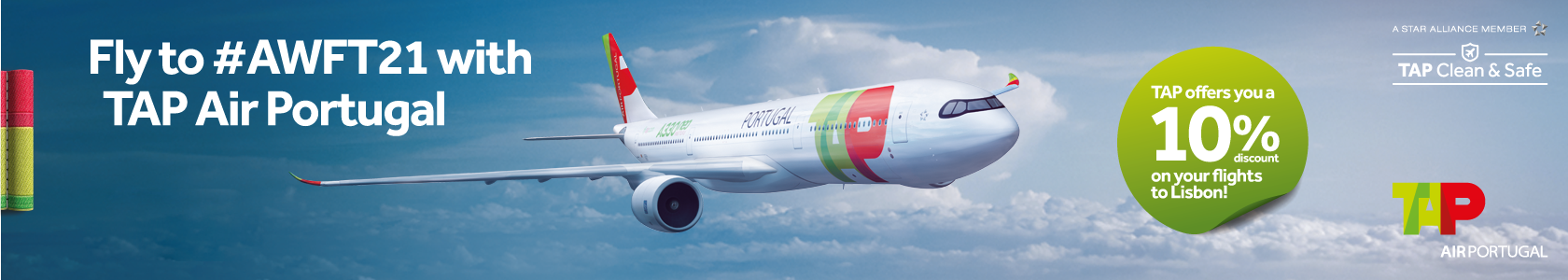 Fly to #AWFT21 with TAP Air Portugal